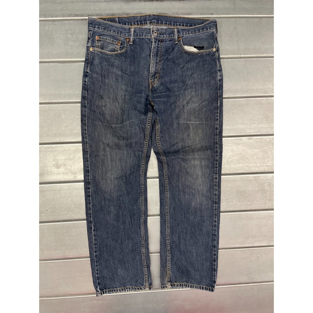 Levis 559 Jeans Mens 36x32 Blue Dark Wash Denim 100% Cotton Relaxed‎ Straight